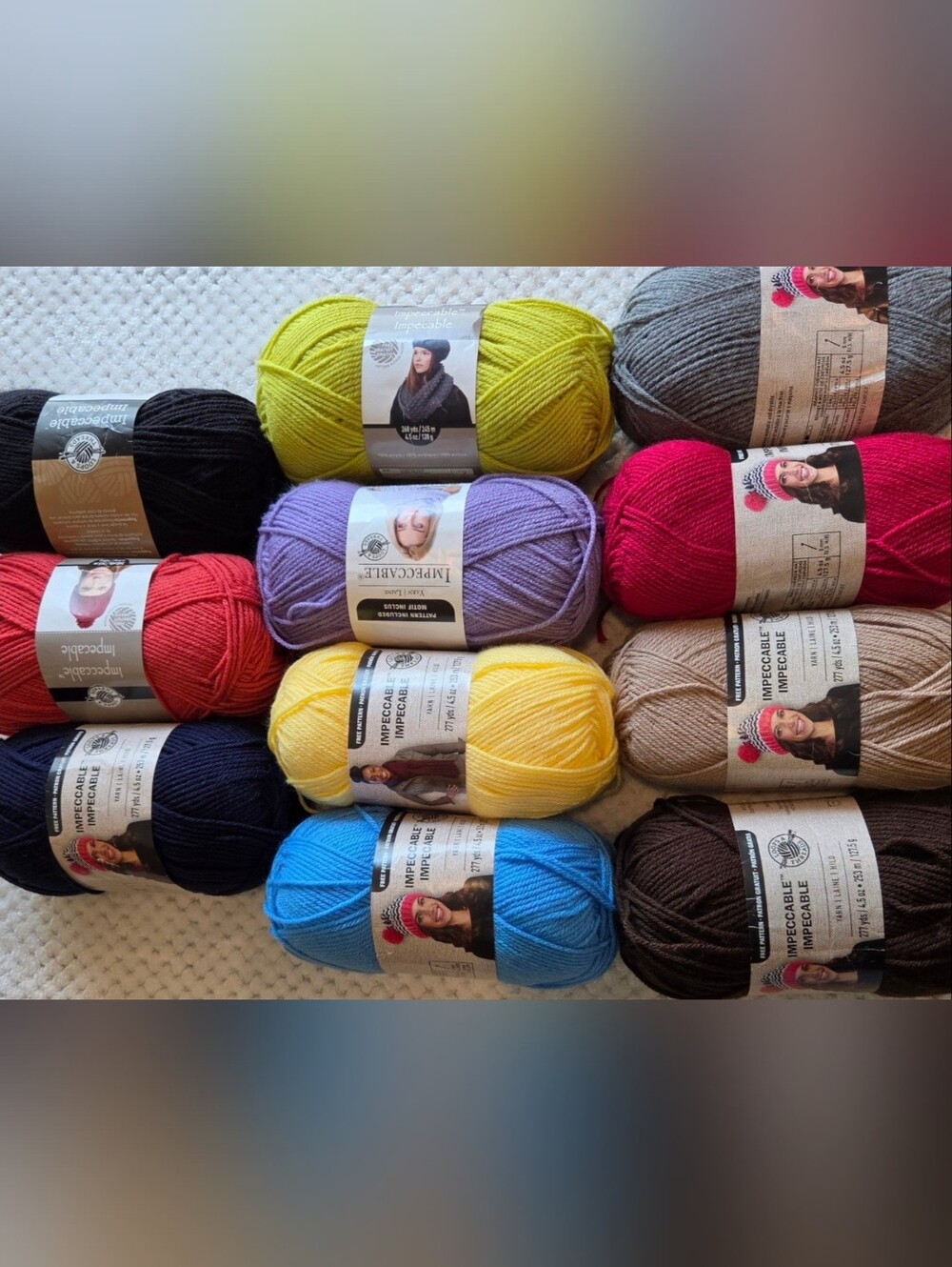 11 SKEINS NEW LOOPS & THREADS IMMECABLE YARN